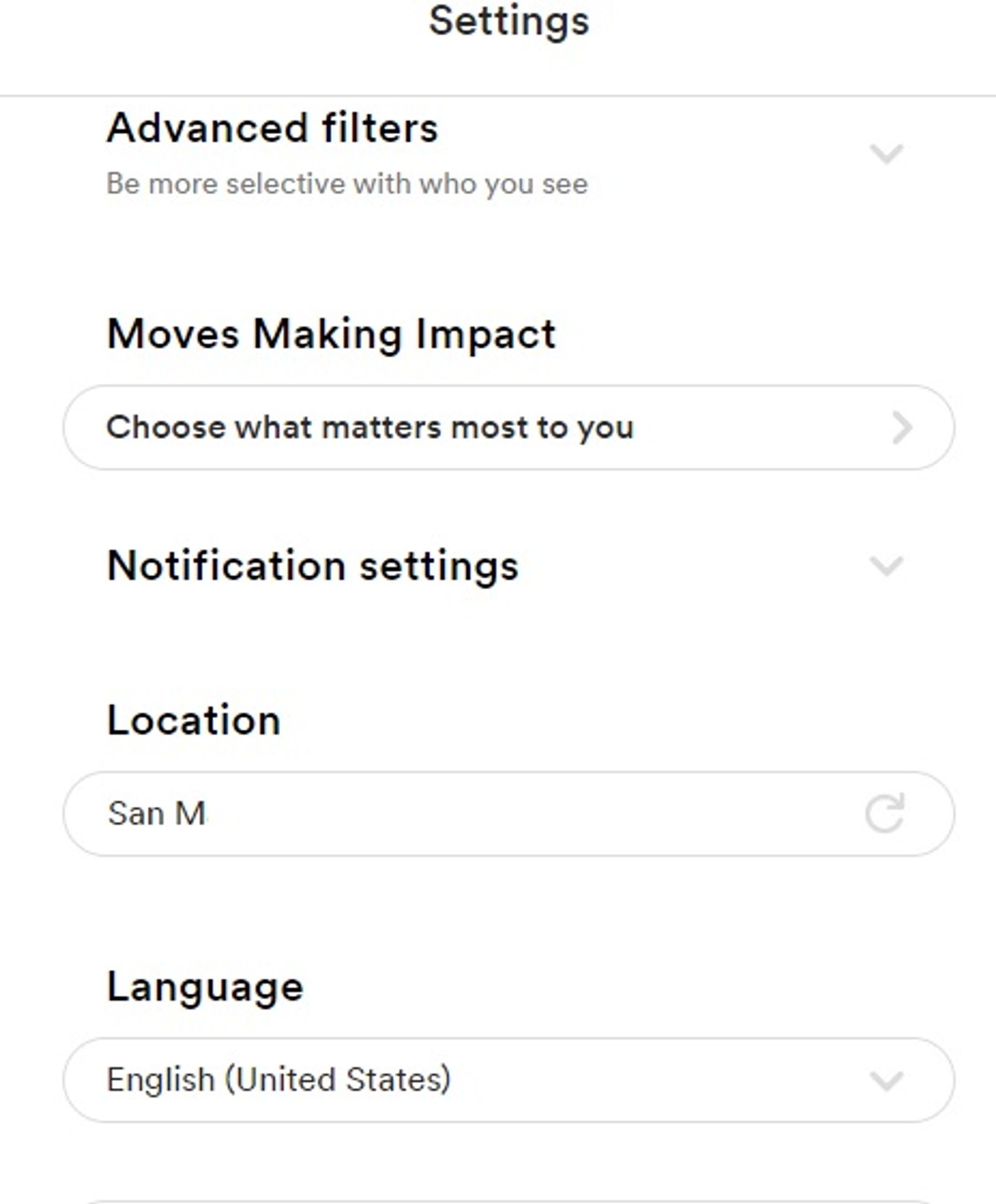 can you adjust location on bumble