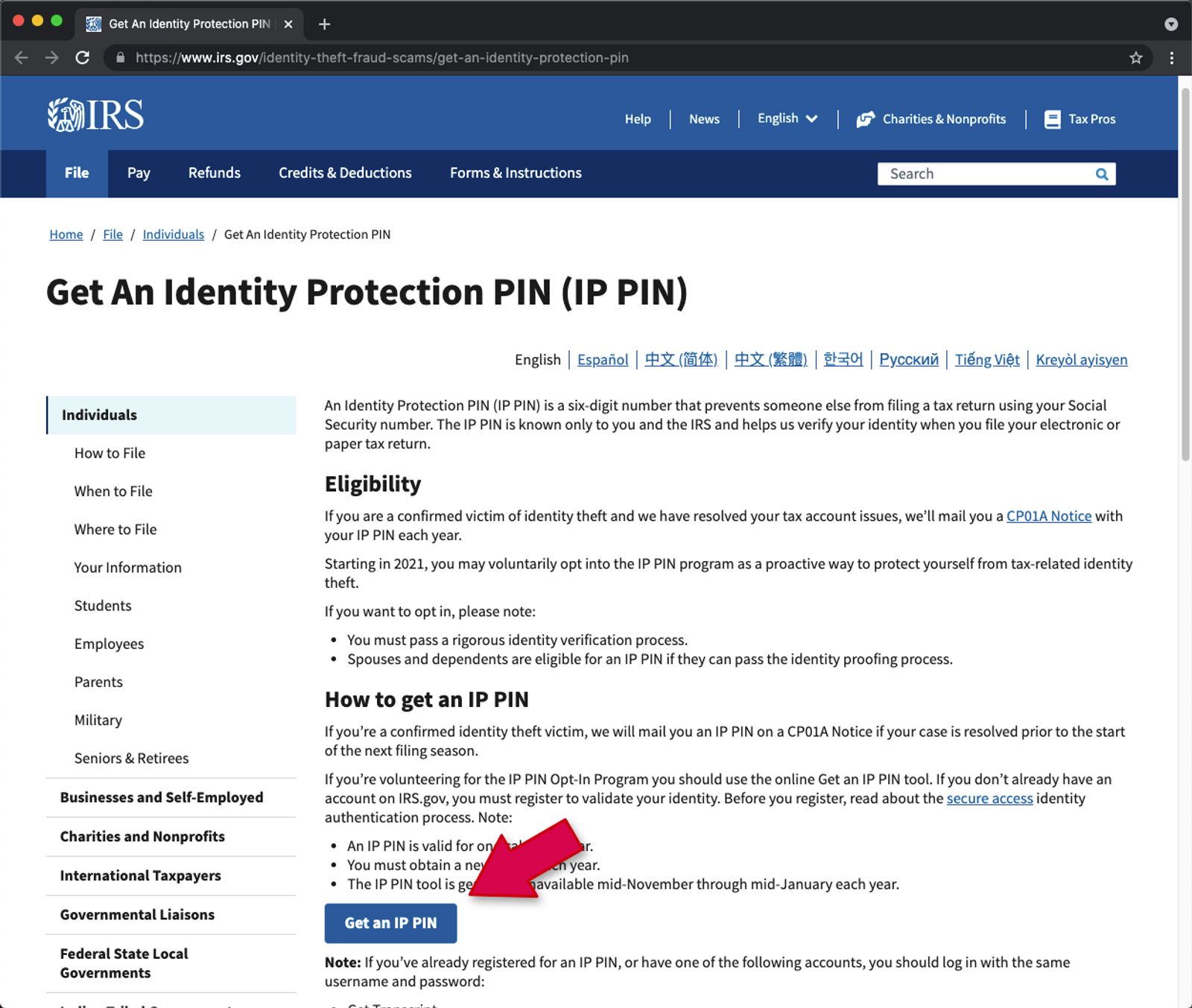 How To Get An Identity Protection PIN From The IRS