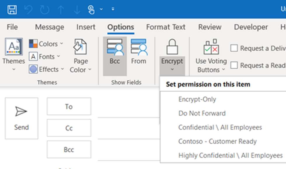 how do i send a secure email in outlook 2013