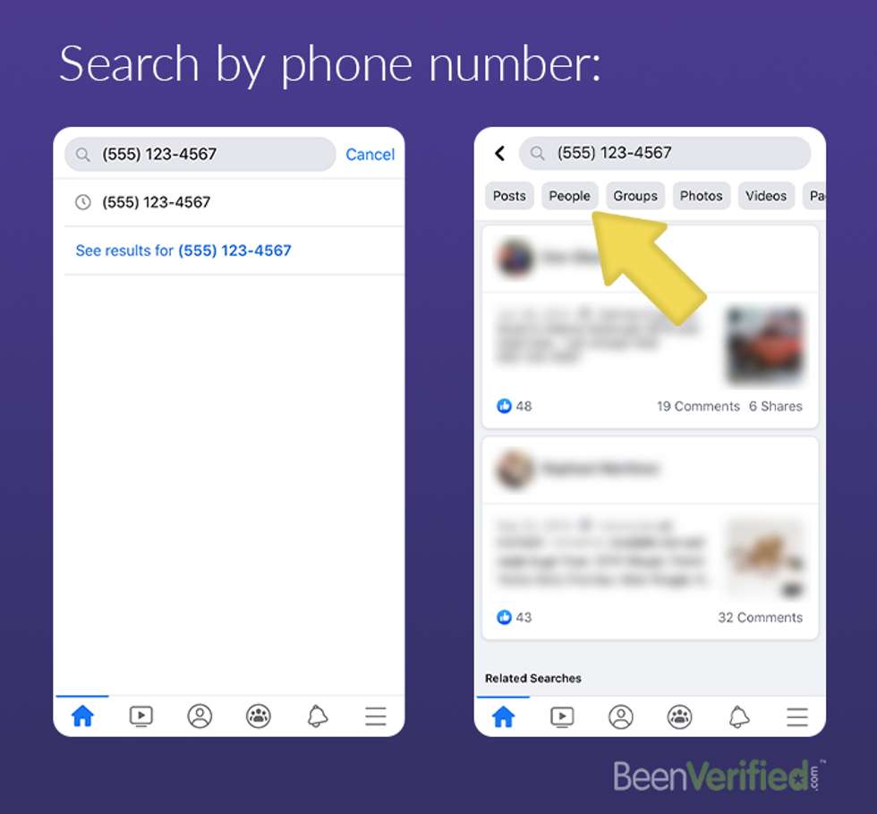 how to look someone up on facebook using phone number